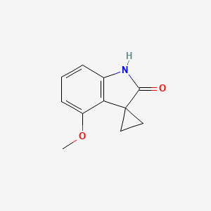 Chemical structure of 4'-METHOXYSPIRO[CYCLOPROPANE-1,3'-INDOLIN]-2'-ONE