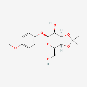 Chemical structure of 4-Methoxyphenyl 3,4-O-Isopropylidene-β-D-galactopyranoside