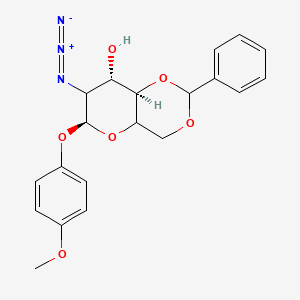 Chemical structure of 4-Methoxyphenyl 2-Azido-4,6-O-benzylidene-2-deoxy-β-D-galactopyranoside