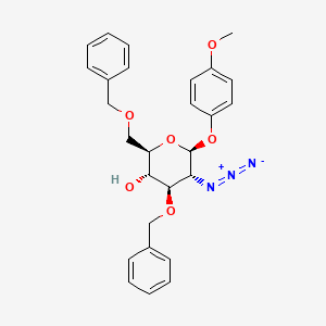 Chemical structure of 4-Methoxyphenyl 2-Azido-3,6-di-O-benzyl-2-deoxy-β-D-glucopyranoside