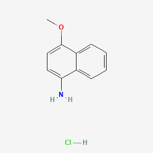 Chemical structure of 4-Methoxynaphthalen-1-amine hydrochloride