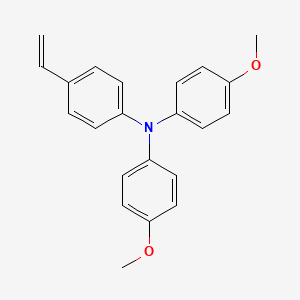 Chemical structure of 4-Methoxy-N-(4-methoxyphenyl)-N-(4-vinylphenyl)aniline