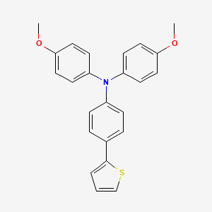 Chemical structure of 4-methoxy-N-(4-methoxyphenyl)-N-(4-(thiophen-2-yl)phenyl)aniline