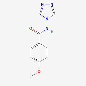 Chemical structure of 4-Methoxy-N-(4H-1,2,4-triazol-4-yl)benzamide