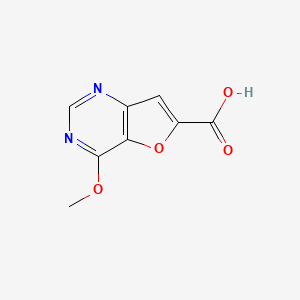 Chemical structure of 4-Methoxyfuro[3,2-d]pyrimidine-6-carboxylic acid