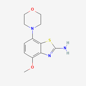 Chemical structure of 4-Methoxy-7-morpholinobenzo[d]thiazol-2-amine