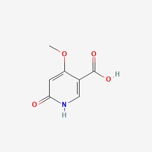 Chemical structure of 4-Methoxy-6-oxo-1,6-dihydropyridine-3-carboxylic acid
