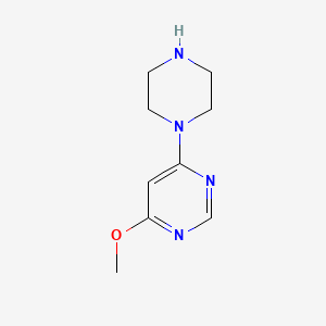 Chemical structure of 4-Methoxy-6-(piperazin-1-yl)pyrimidine hydrochloride