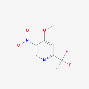 Chemical structure of 4-Methoxy-5-nitro-2-(trifluoromethyl)pyridine