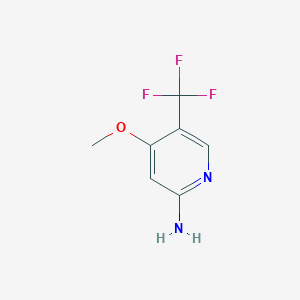 Chemical structure of 4-Methoxy-5-(trifluoromethyl)pyridin-2-amine