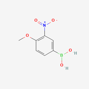 Chemical structure of 4-Methoxy-3-nitrophenylboronic acid