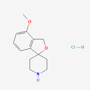 Chemical structure of 4-Methoxy-3H-spiro[2-benzofuran-1,4'-piperidine] hydrochloride