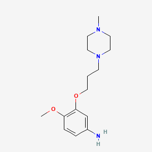 Chemical structure of 4-Methoxy-3-(3-(4-methylpiperazin-1-yl)propoxy)aniline