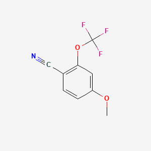 Chemical structure of 4-methoxy-2-(trifluoromethoxy)benzonitrile