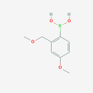 Chemical structure of 4-Methoxy-2-(methoxymethyl)phenylboronic acid
