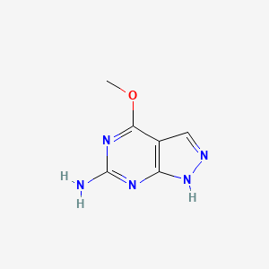 Chemical structure of 4-Methoxy-1H-pyrazolo[3,4-d]pyrimidin-6-amine