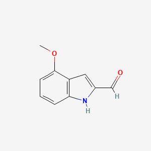 Chemical structure of 4-Methoxy-1H-indole-2-carbaldehyde