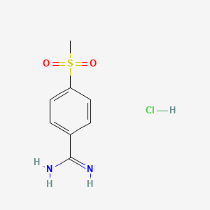 Chemical structure of 4-Methanesulfonylbenzamidine hydrochloride