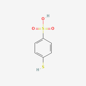 Chemical structure of 4-mercaptobenzenesulfonic acid
