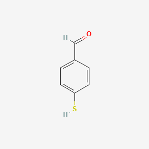 Chemical structure of 4-Mercaptobenzaldehyde