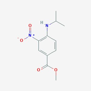 Chemical structure of 4-Isopropylamino-3-nitro-benzoic acid methyl ester