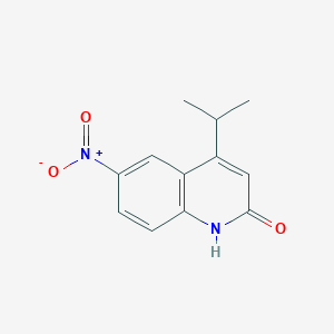 Chemical structure of 4-Isopropyl-6-nitroquinolin-2(1H)-one