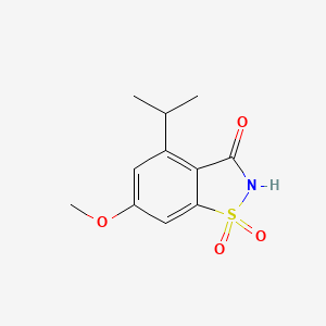Chemical structure of 4-Isopropyl-6-Methoxysaccharin