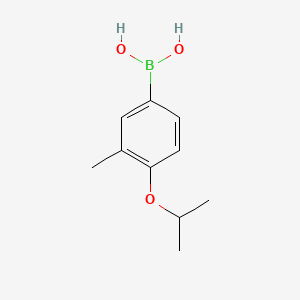 Chemical structure of 4-Isopropoxy-3-methylphenylboronic acid