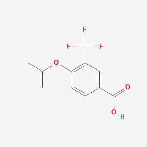 Chemical structure of 4-Isopropoxy-3-(trifluoromethyl)benzoic acid