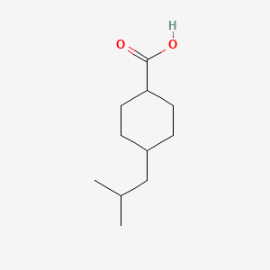 Chemical structure of Cyclohexanecarboxylic acid, 4-isobutyl-