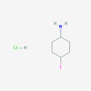 Chemical structure of 4-Iodocyclohexanamine hydrochloride