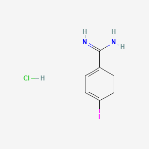 Chemical structure of 4-Iodo-benzamidine hydrochloride