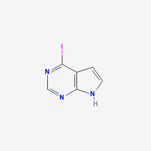 Chemical structure of 4-Iodo-7H-pyrrolo[2,3-d]pyrimidine