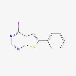 Chemical structure of 4-Iodo-6-phenylthieno[2,3-d]pyrimidine