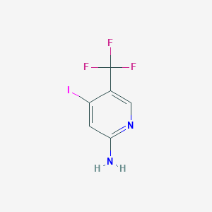Chemical structure of 4-Iodo-5-(trifluoromethyl)pyridin-2-amine