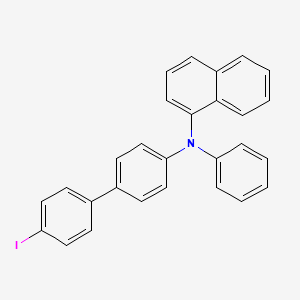 Chemical structure of 4-iodo-4'-[(1-naphthyl)phenylamino]biphenyl