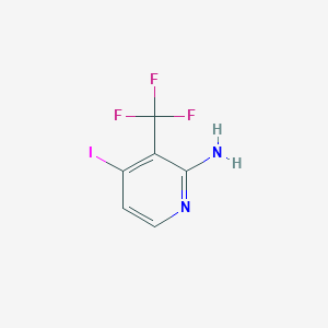 Chemical structure of 4-Iodo-3-(trifluoromethyl)pyridin-2-amine