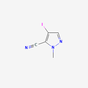 Chemical structure of 4-Iodo-2-methylpyrazole-3-carbonitrile