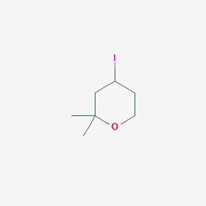 Chemical structure of 4-Iodo-2,2-dimethyl-tetrahydro-pyran