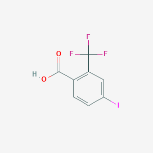 Chemical structure of 4-Iodo-2-(trifluoromethyl)benzoic acid