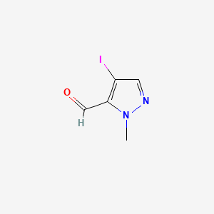 Chemical structure of 4-Iodo-1-methyl-1H-pyrazole-5-carbaldehyde