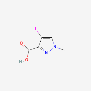 Chemical structure of 4-Iodo-1-methyl-1H-pyrazole-3-carboxylic acid