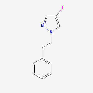 Chemical structure of 4-IODO-1-(2-PHENYLETHYL)-1H-PYRAZOLE