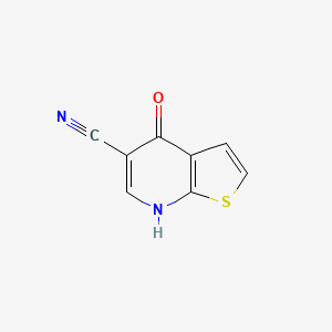 Chemical structure of 4-Hydroxythieno[2,3-b]pyridine-5-carbonitrile