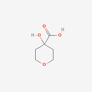 Chemical structure of 4-Hydroxyoxane-4-carboxylic acid