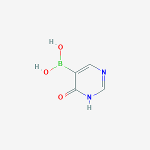 Chemical structure of 4-Hydroxypyrimidine-5-boronic acid