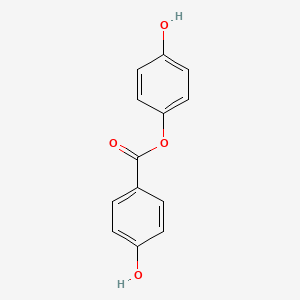 Chemical structure of 4-Hydroxyphenyl 4-hydroxybenzoate