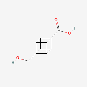Chemical structure of 4-Hydroxymethyl-cubane-1-carboxylic acid