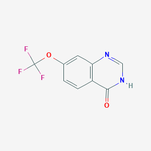 Chemical structure of 4-Hydroxy-7-(trifluoromethoxy)quinazoline