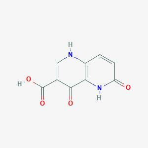 Chemical structure of 4-Hydroxy-6-oxo-5,6-dihydro-1,5-naphthyridine-3-carboxylic acid